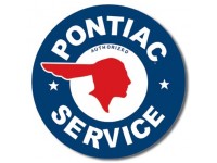 Enseigne Pontiac en métal ronde / Service